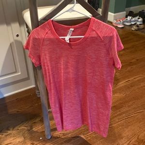 Large pink workout shirt from Lululemon